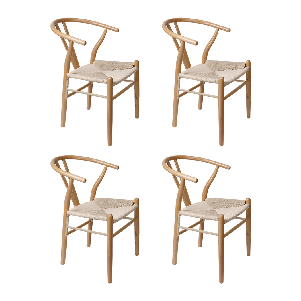 Levede 4x Dining Chairs Wooden Hans - Image 9