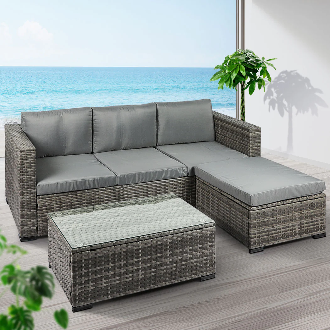 Levede 5pcs Outdoor Sofa Set Patio Furniture - Image 6