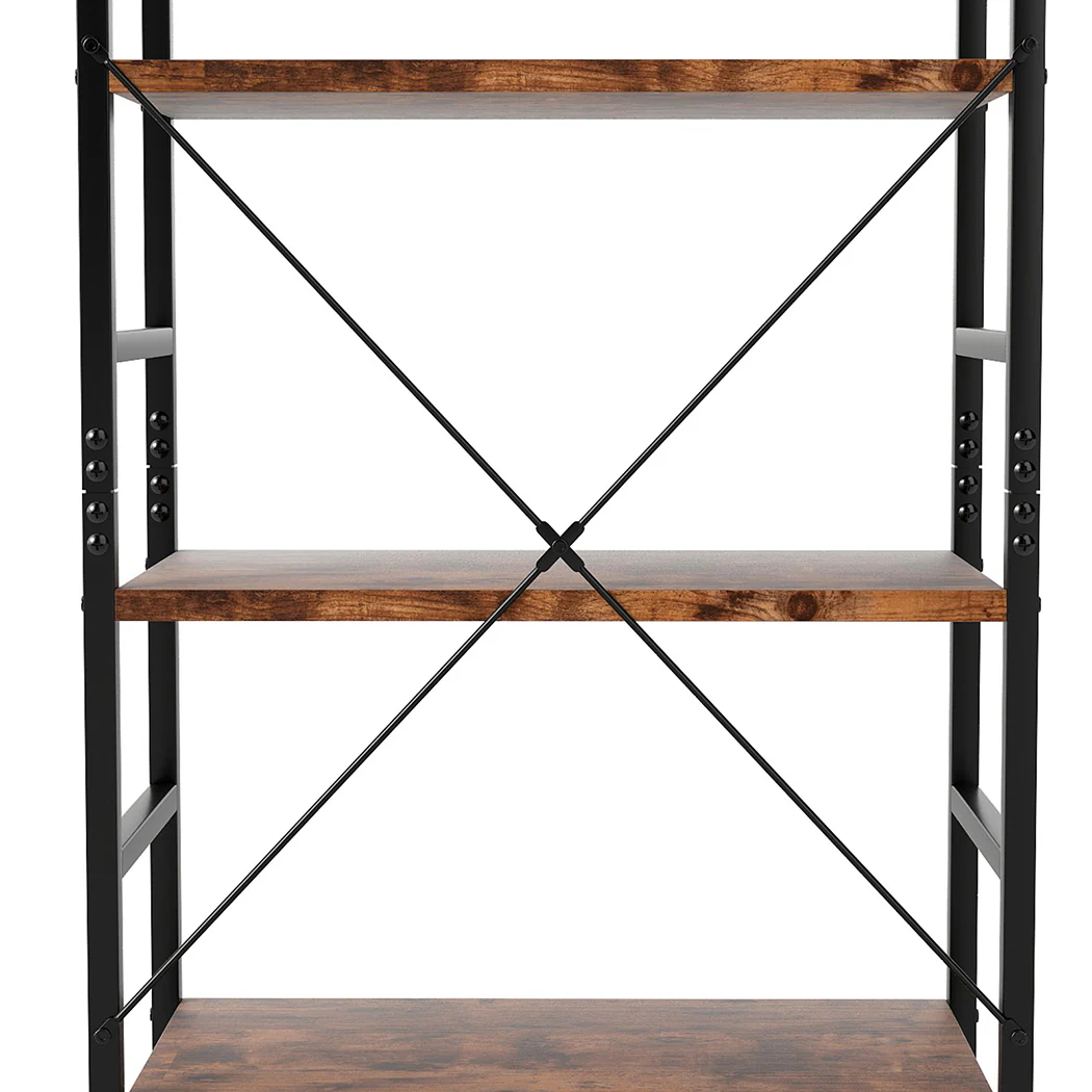 Levede 5-Tier Industrial Bookshelf Bookcase 157.5cm - Image 3