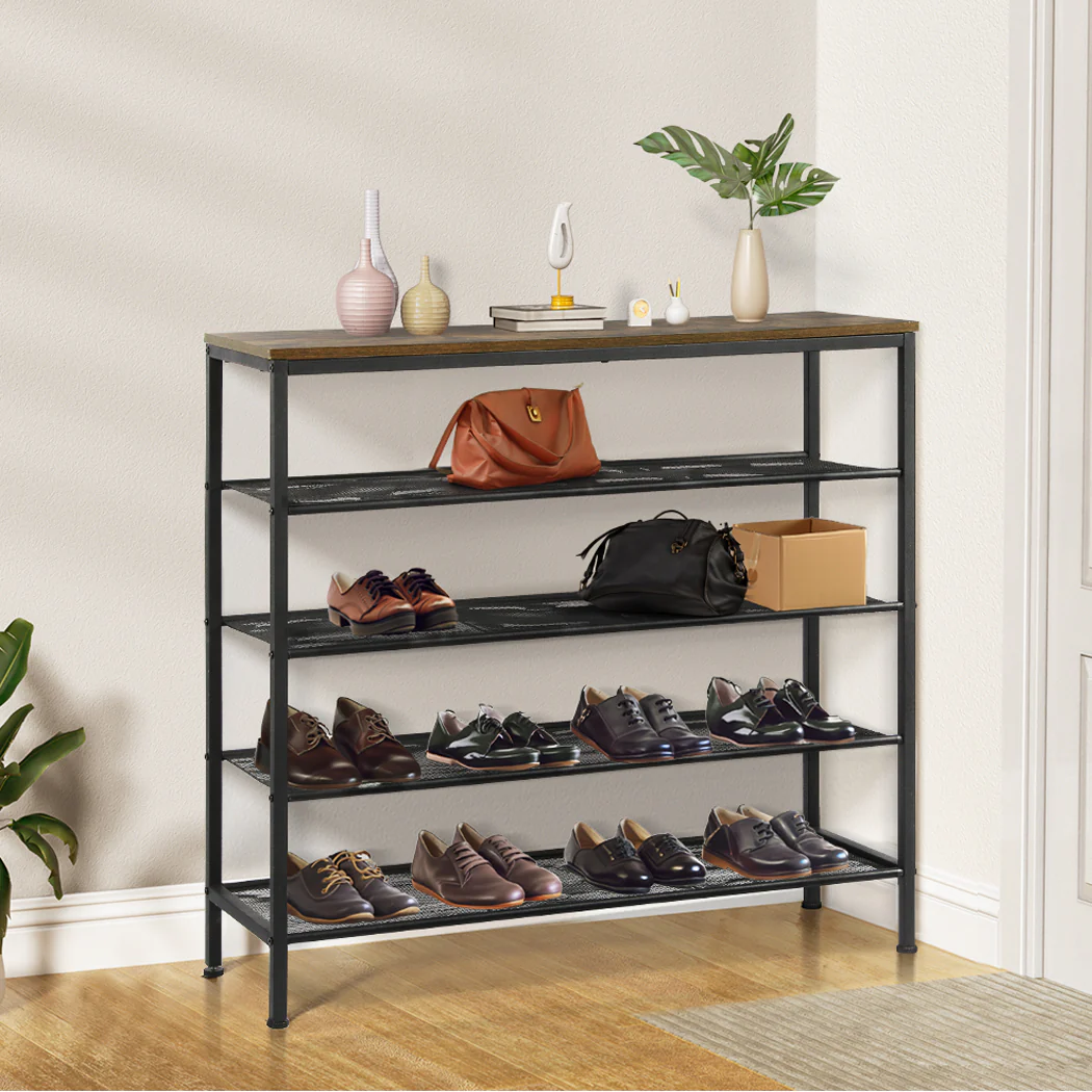 Levede 5-Tier Shoe Rack Storage Cabinet 100cm Wide - Image 7