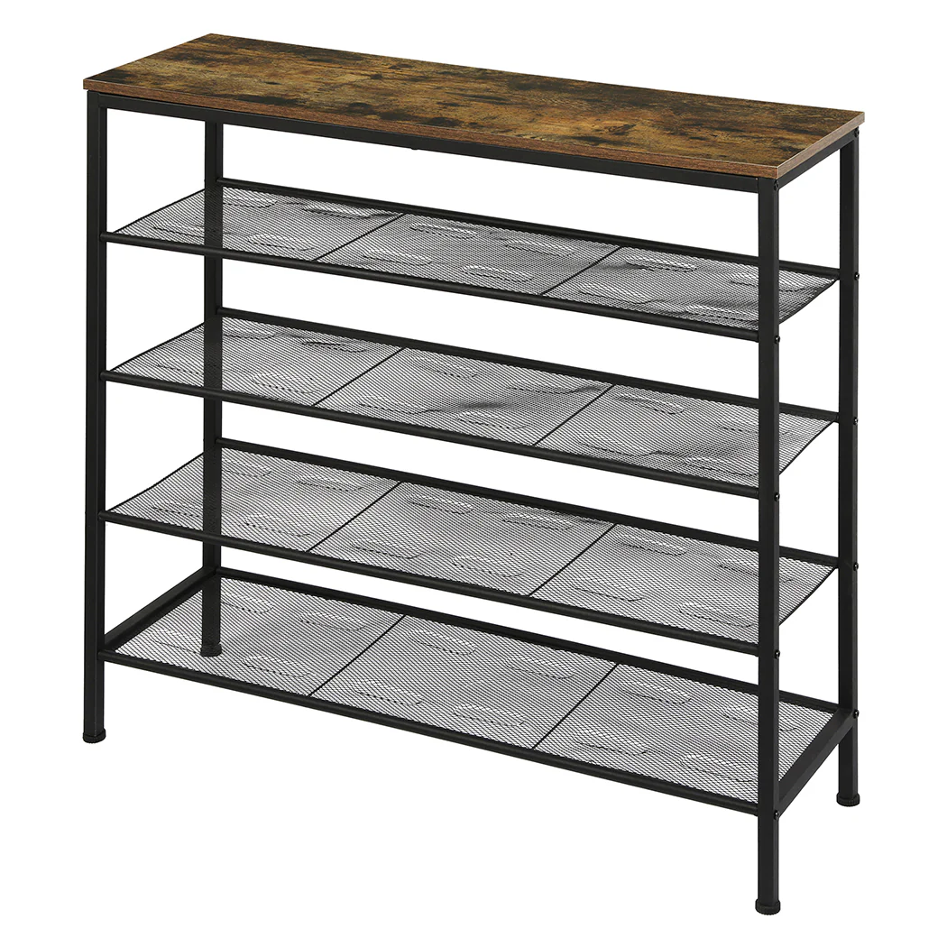 Levede 5-Tier Shoe Rack Storage Cabinet 100cm Wide - Image 9