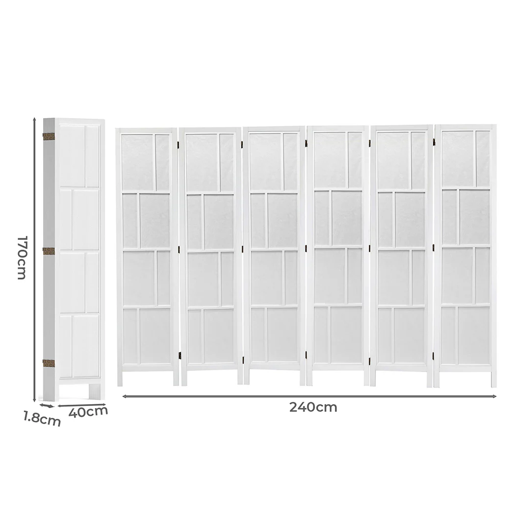 Levede 6 Panel Room Divider 170cm Freestanding Screen - Image 2