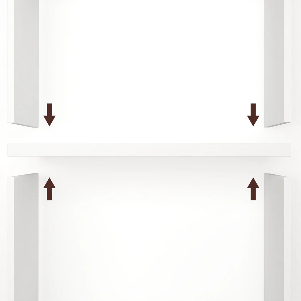 Levede 6 Tier Book Shelf Adjustable Shelves White - Image 3