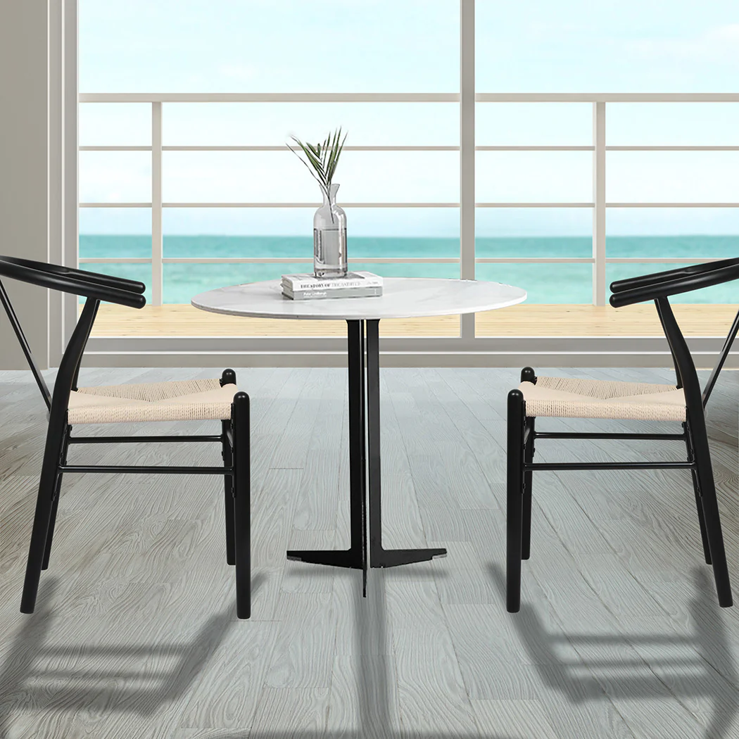 Levede 6x Dining Chairs Wooden Hans Black - Image 6