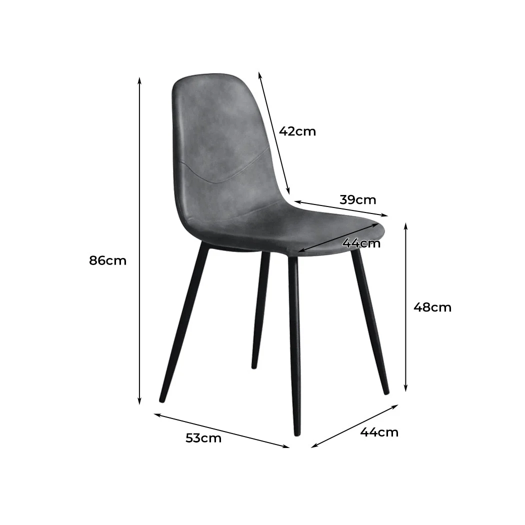 Levede 8x Dining Chairs Kitchen Eames - Image 2