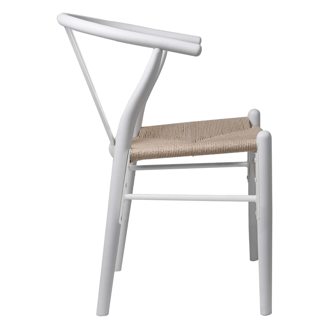 Levede 8x Dining Chairs Wooden Hans White