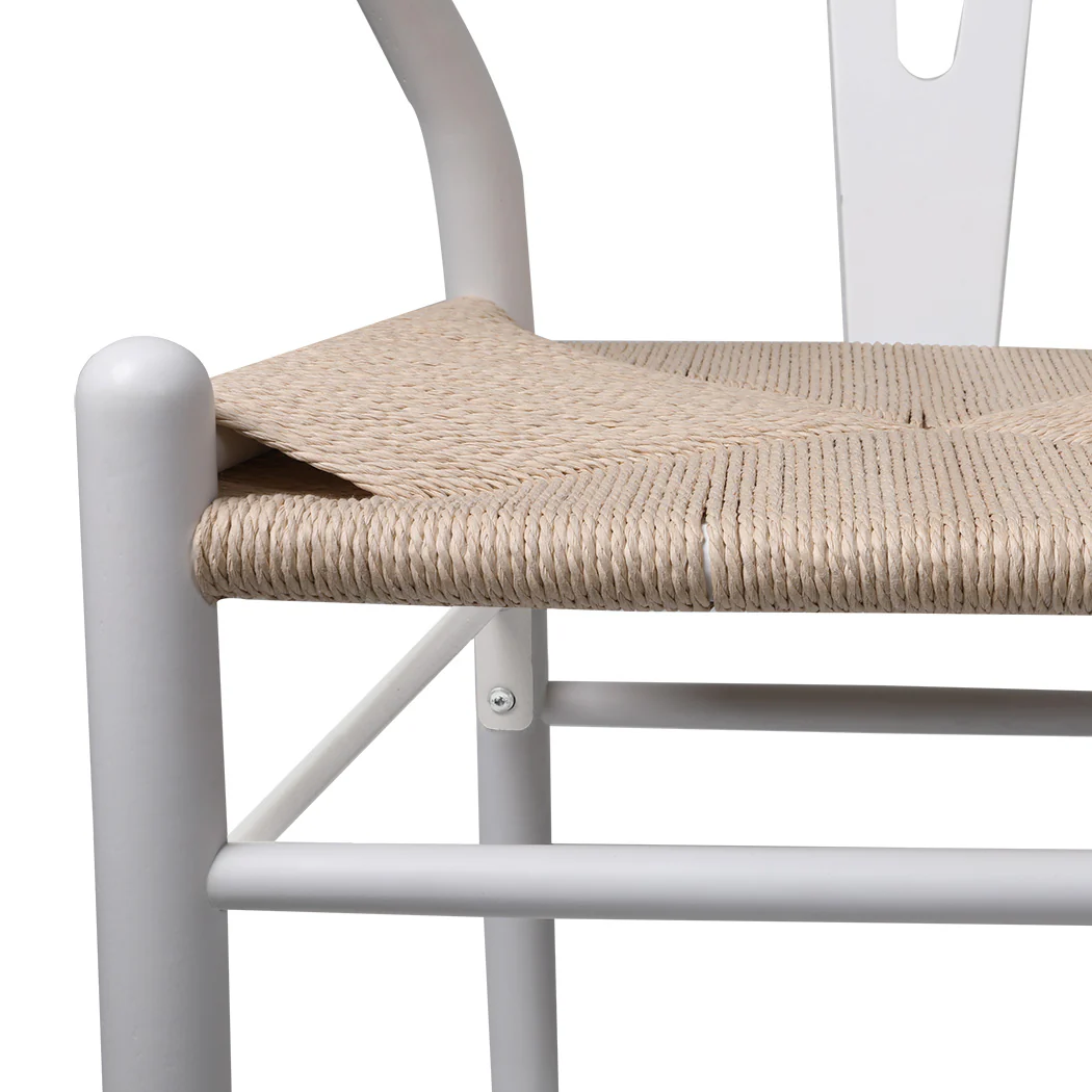 Levede 8x Dining Chairs Wooden Hans White - Image 3
