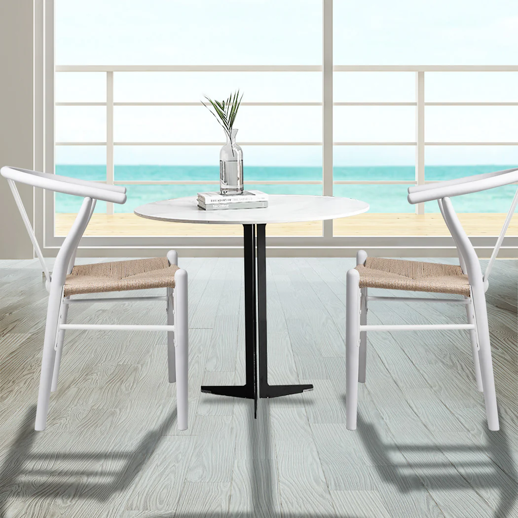 Levede 8x Dining Chairs Wooden Hans White - Image 6