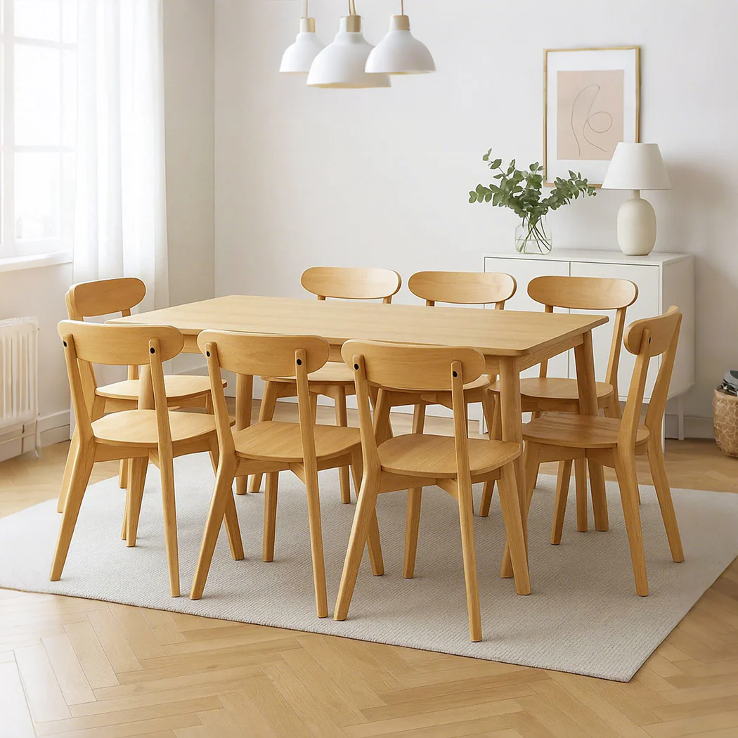Levede 8x Dining Chairs Wooden Kitchen Chair - Image 7