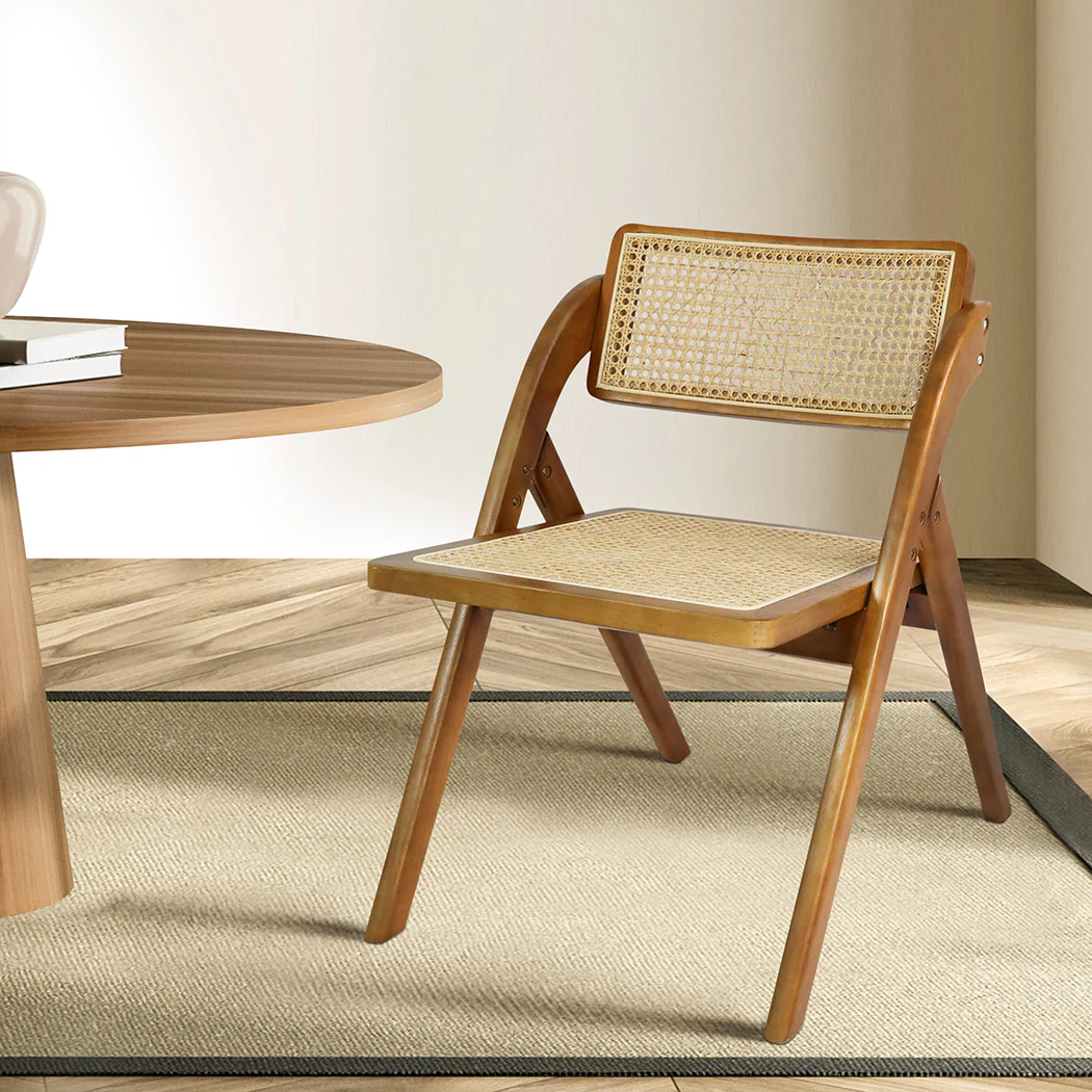 Levede 8X Foldable Rattan Dining Chairs - Image 6