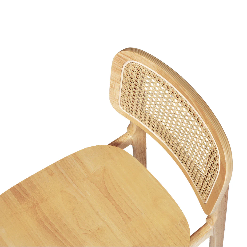 Levede 8x Rattan Dining Chair Wooden Kitchen Chair - Image 3