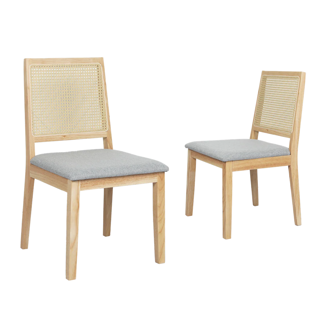 Levede 8XCane Dining Chair Rattan Armless Seat - Image 8