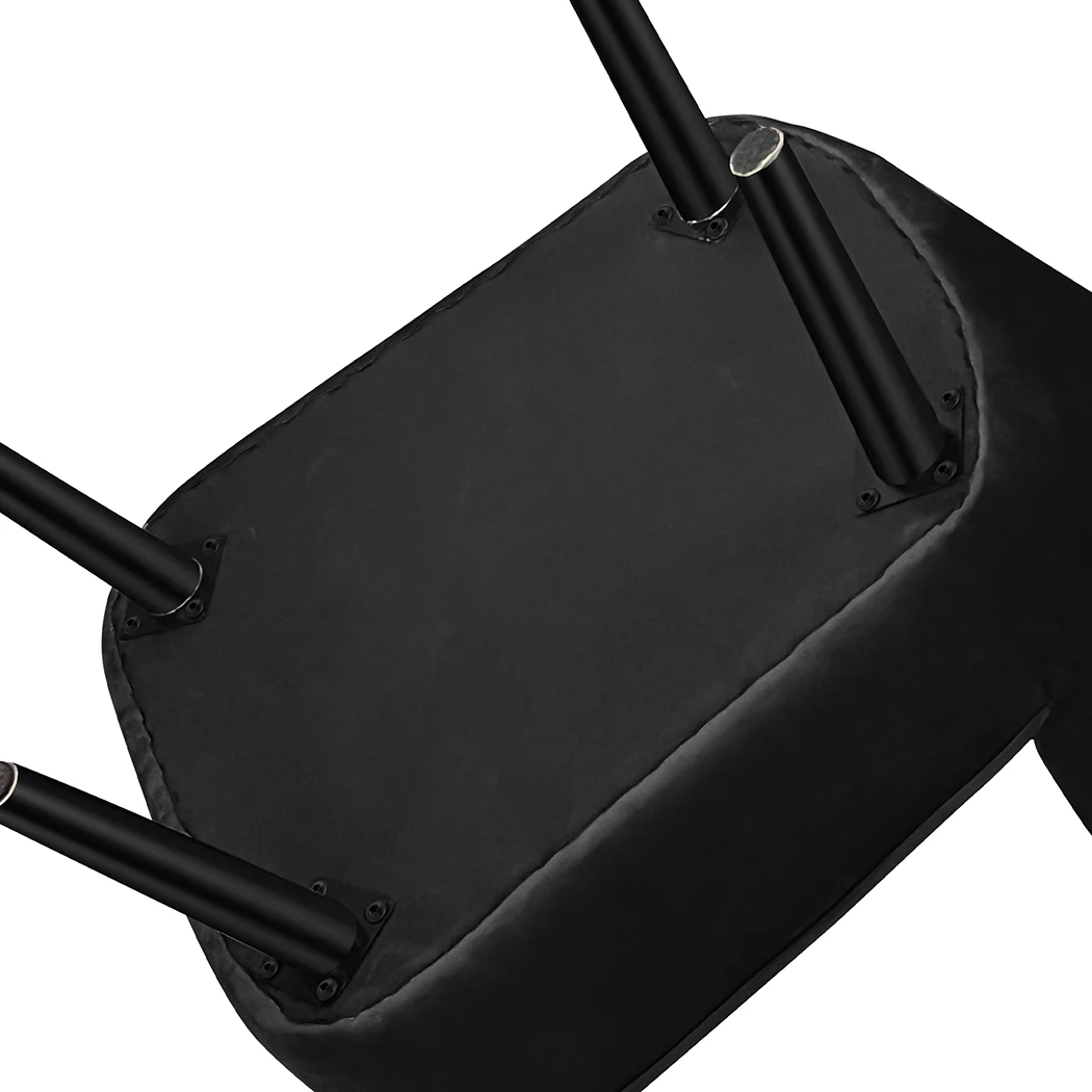 Levede Accent Chair Foot Stool Set Ottoman Black - Image 5