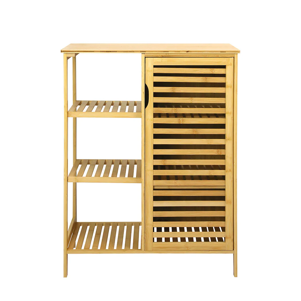Levede Bathroom Bamboo Storage Cabinet Natural