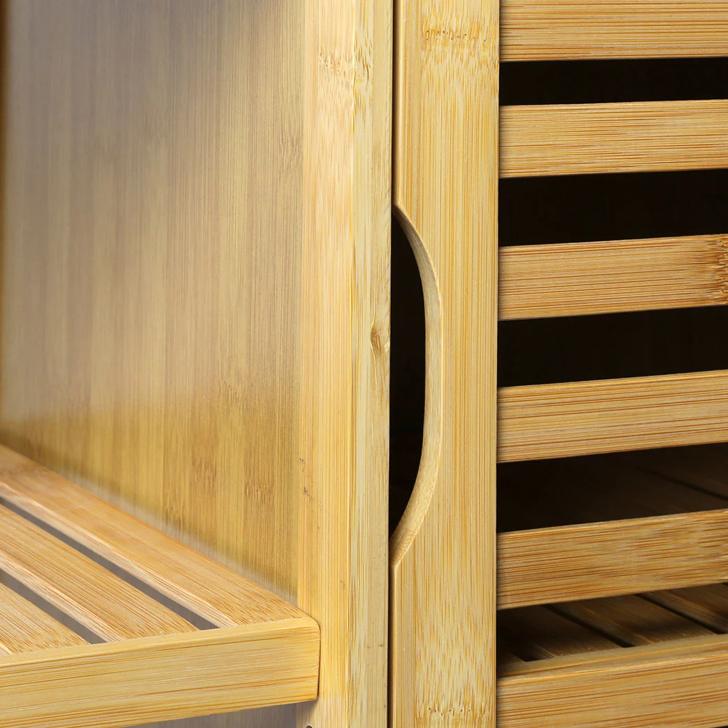 Levede Bathroom Bamboo Storage Cabinet Natural - Image 4