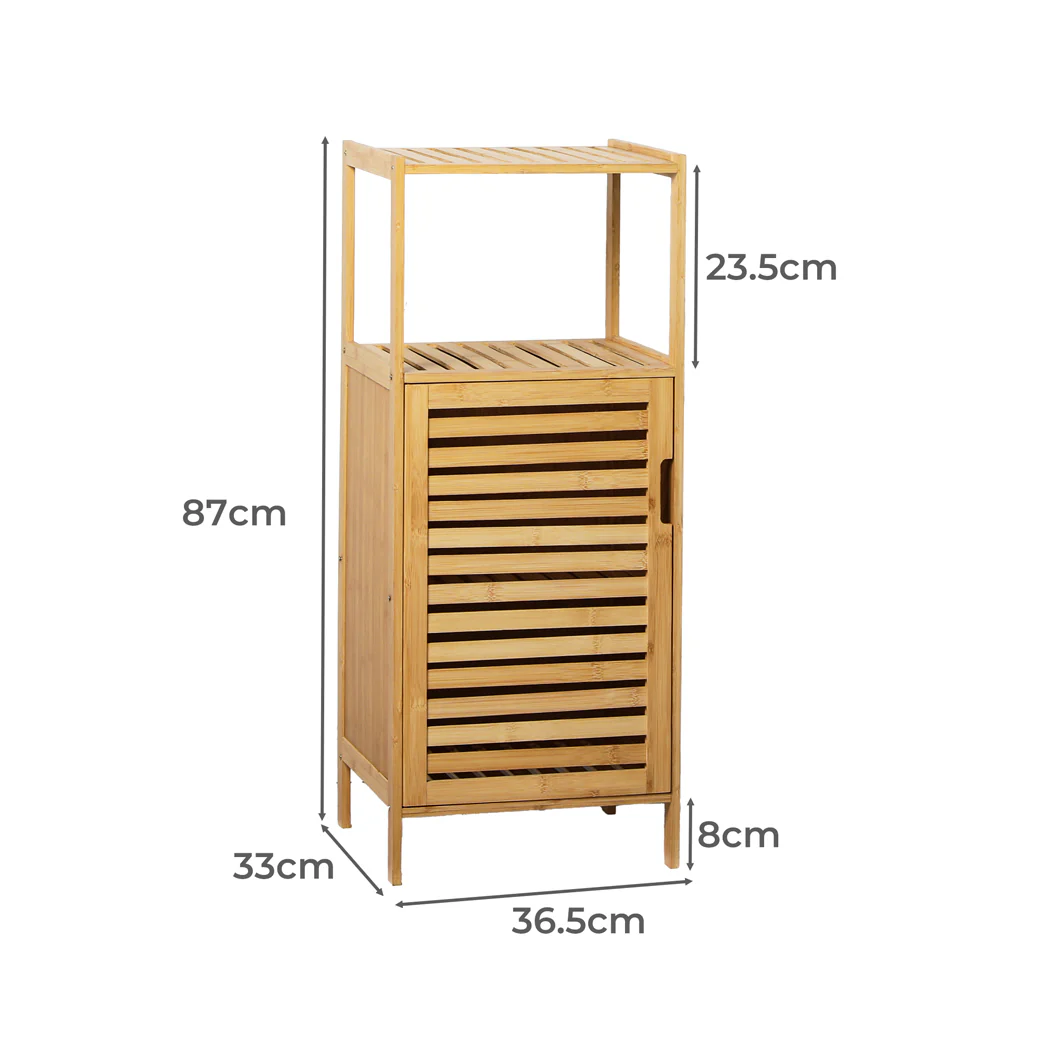 Levede Bathroom Bamboo Storage Cabinet Natural - Image 2