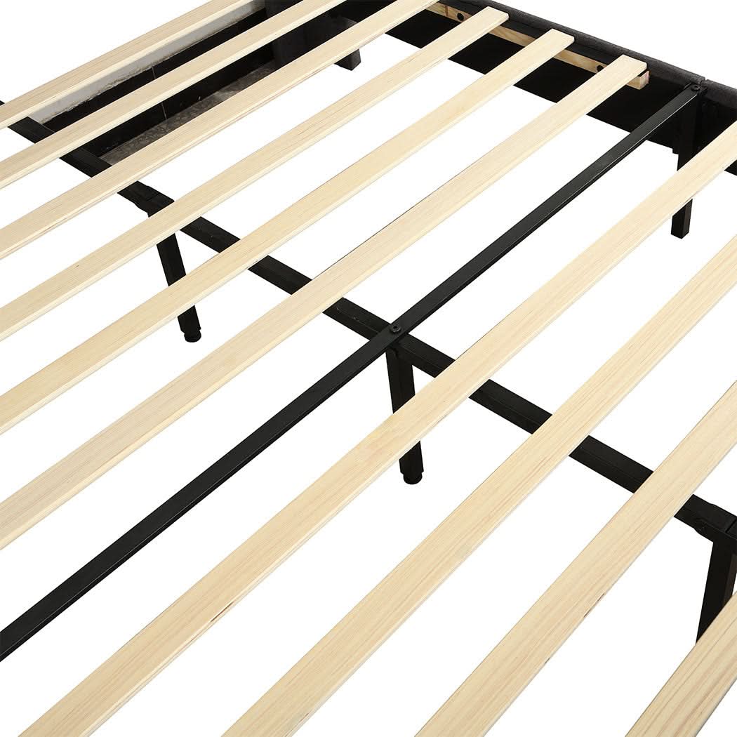 Levede Bed Frame Double Size Mattress Blue - Image 4