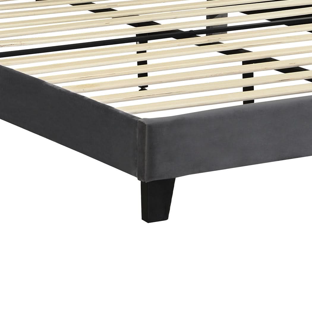 Levede Bed Frame Double Size Mattress Grey - Image 3