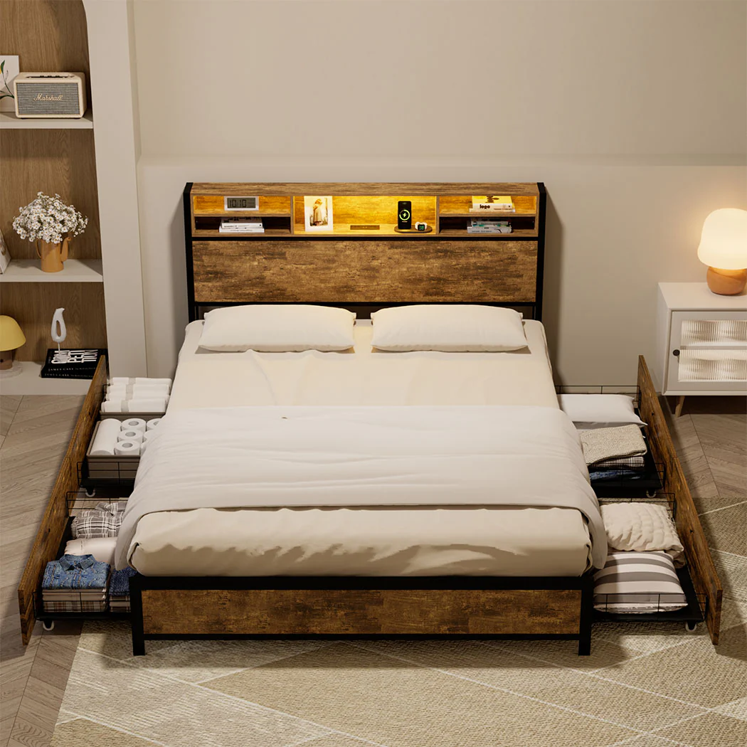 Levede bed frame queen - Image 6