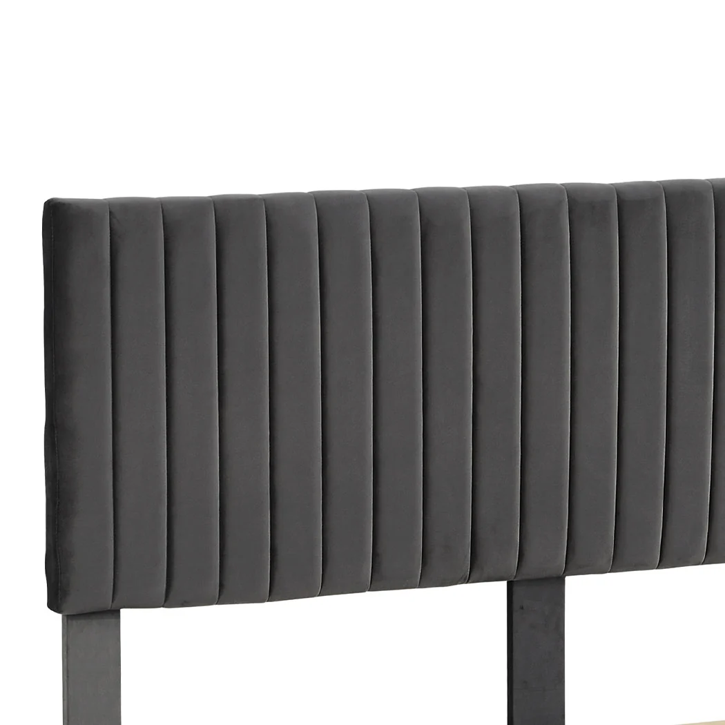 Levede Bed Frame Queen Size Mattress Grey - Image 4