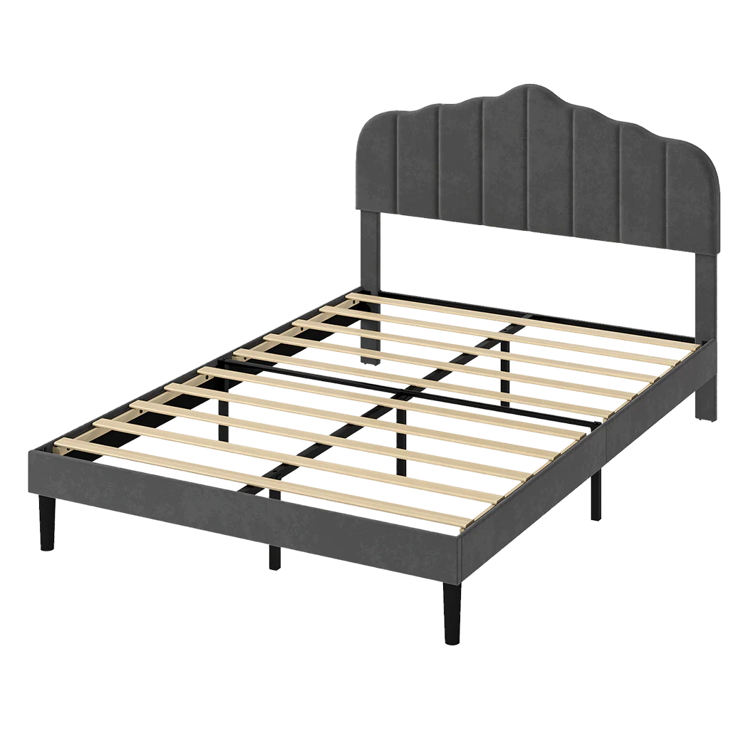 Levede Bed Frame Upholstered Platform Mattress Base Double - Image 8