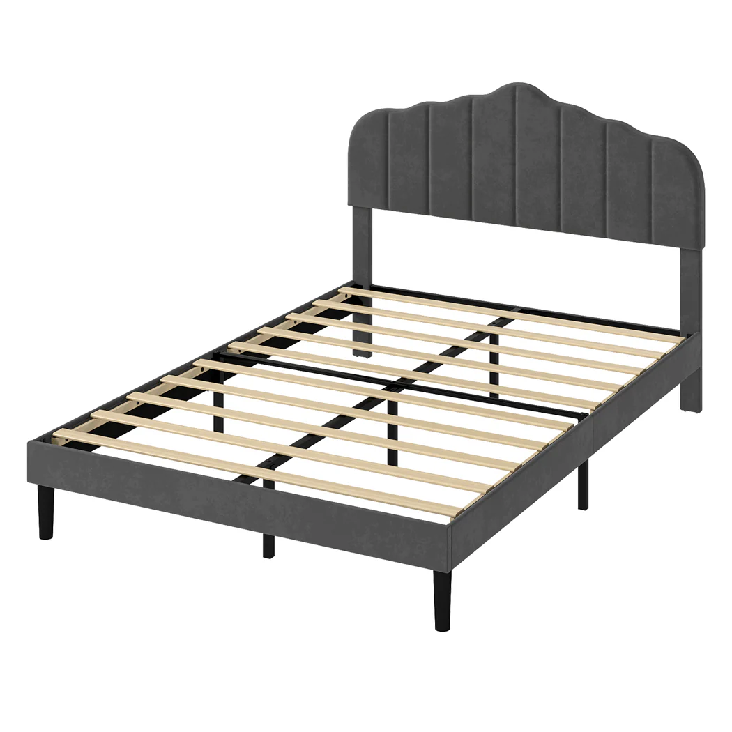 Levede Bed Frame Upholstered Platform Mattress Base Double - Image 9