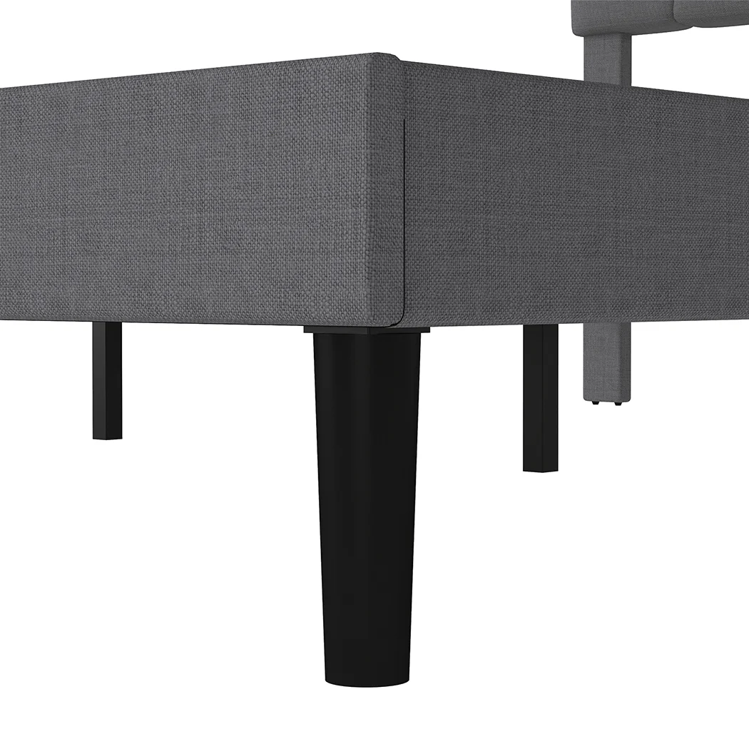 Levede Bed Frame Upholstered Platform Mattress Base Double - Image 5