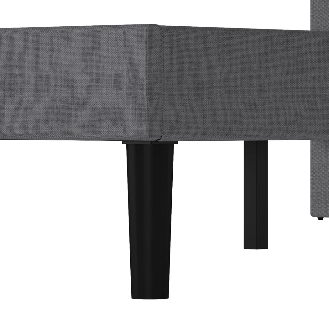 Levede Bed Frame Upholstered Platform Mattress Base Queen - Image 4