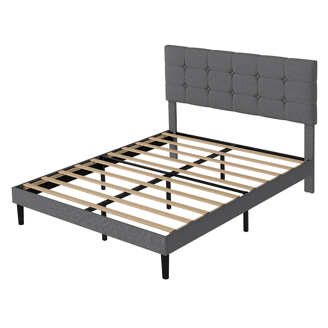 Levede Bed Frame Upholstered Platform Mattress Base Queen - Image 8