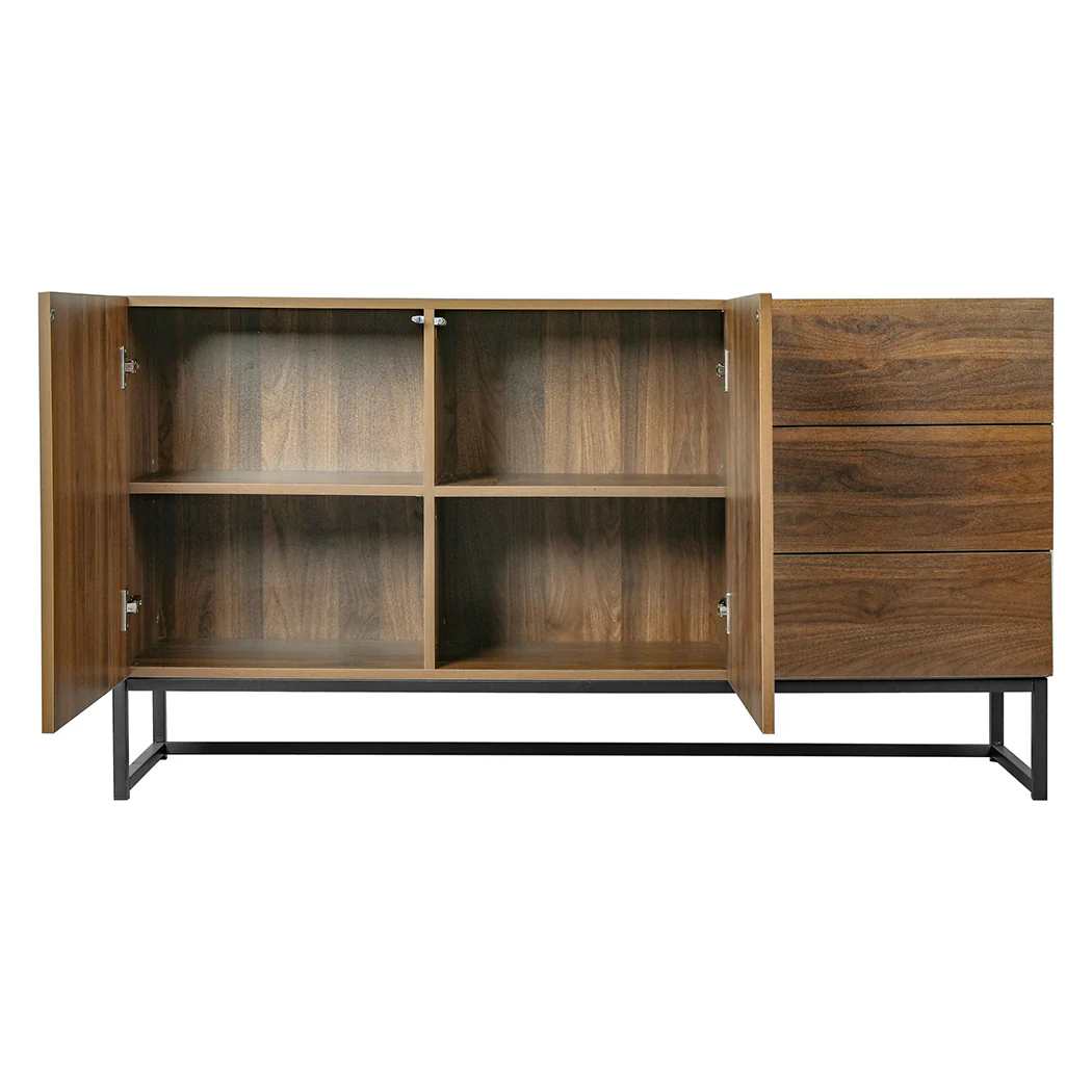 Levede Buffet Sideboard Storage Cabinet Walnut - Image 3