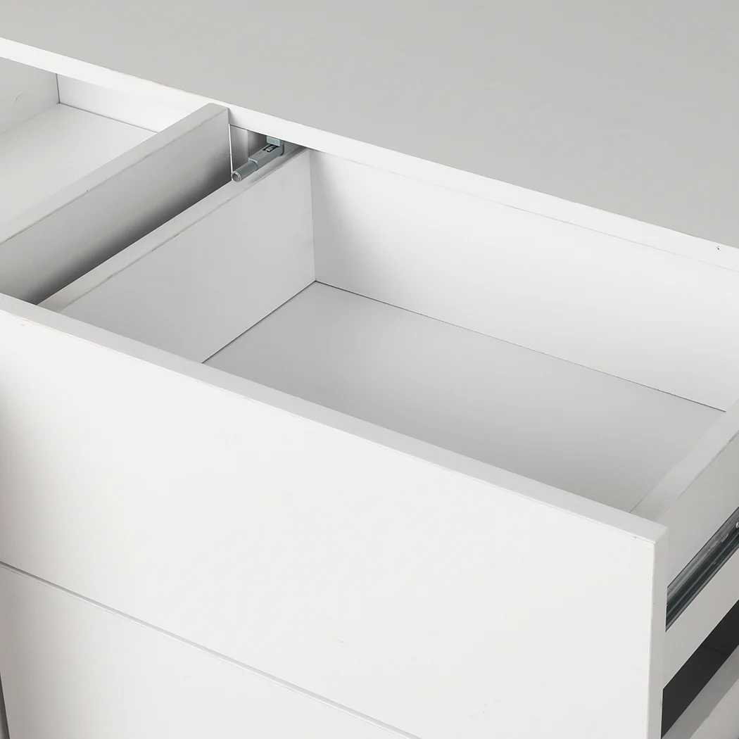 Levede Buffet Sideboard Storage Cabinet White - Image 4