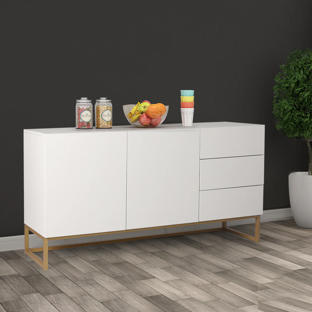 Levede Buffet Sideboard Storage Cabinet White - Image 7