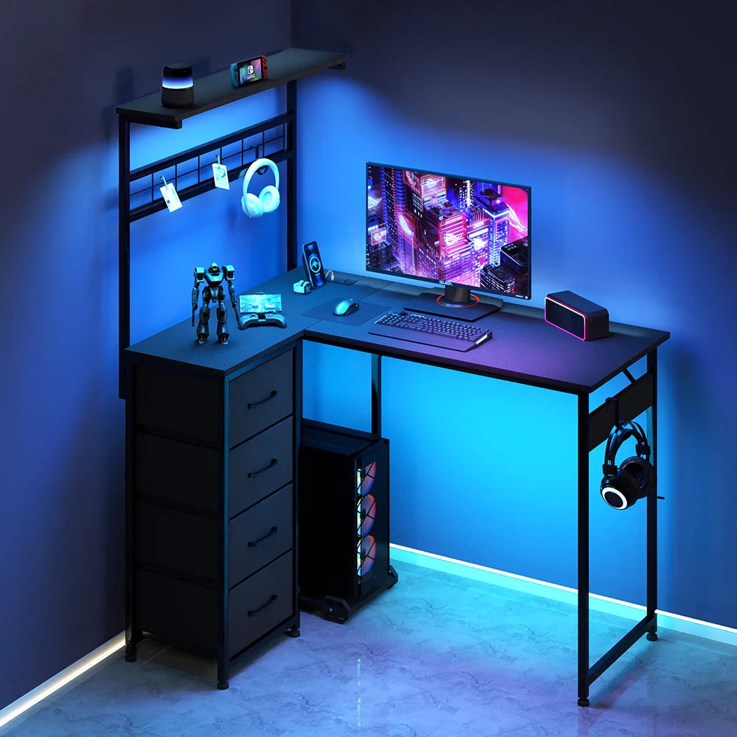 Levede Computer Desk Convertible L-shaped Study Table - Image 7