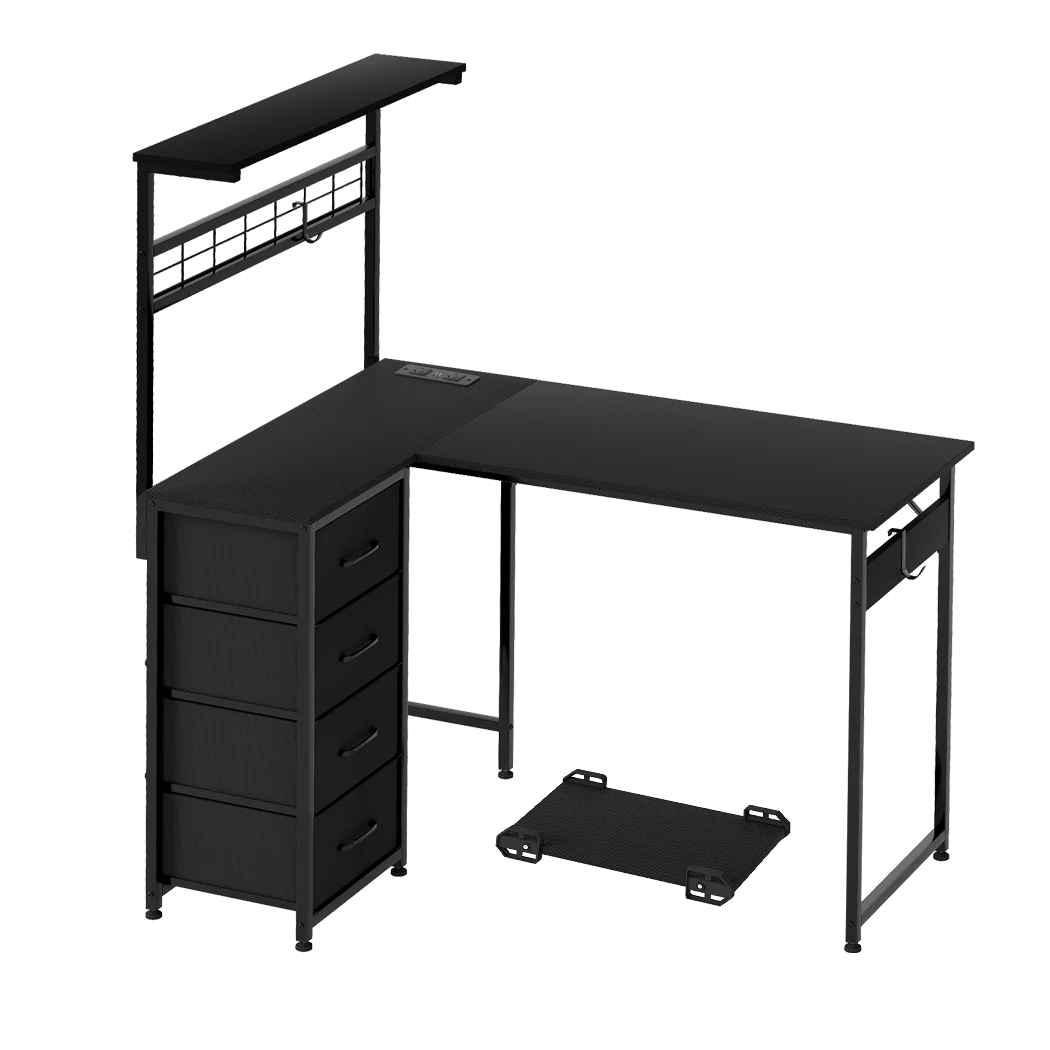 Levede Computer Desk Convertible L-shaped Study Table - Image 8