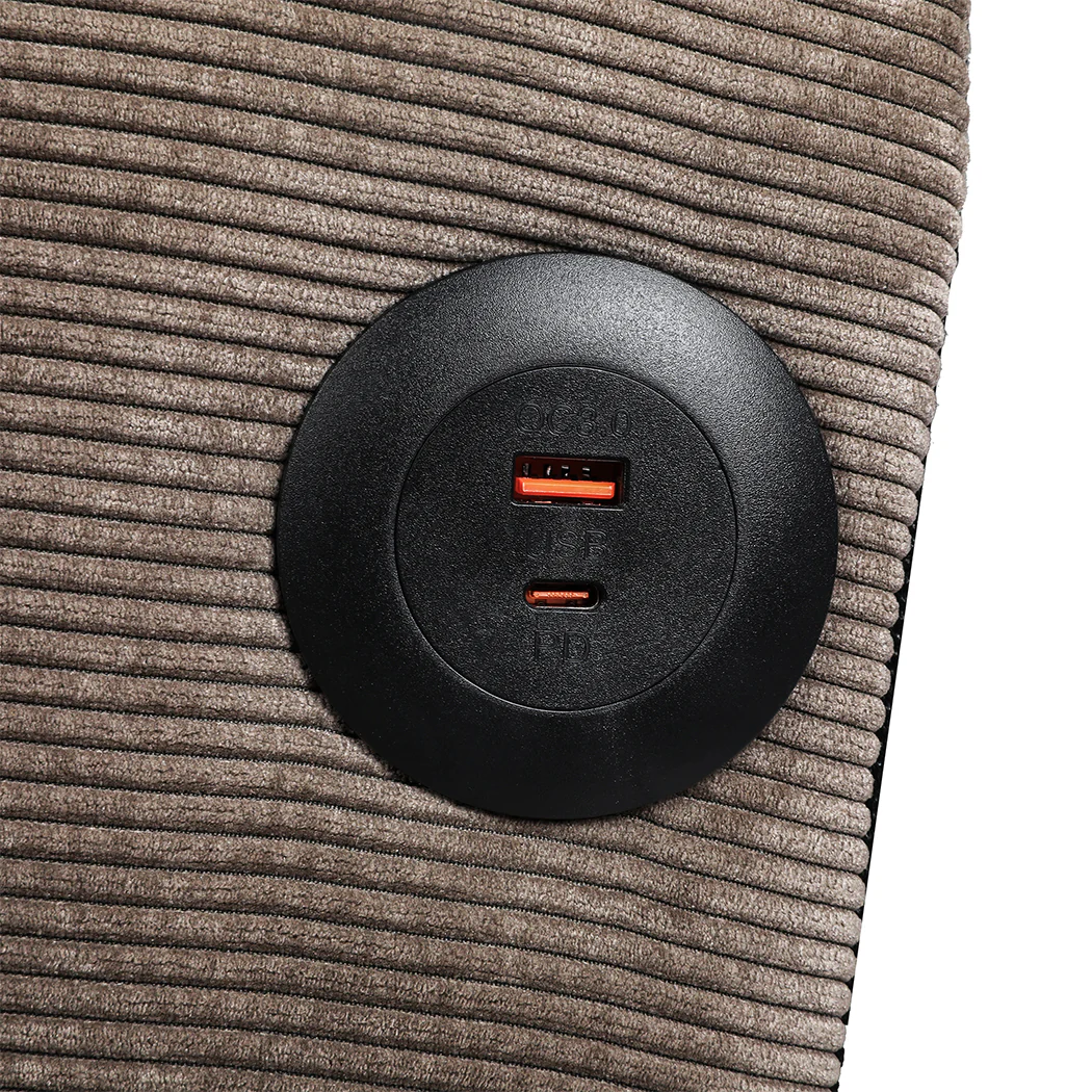 LEVEDE CONVERTIBLE SOFABED WITH USB CHARGE AND SIDE TABLE - Image 3