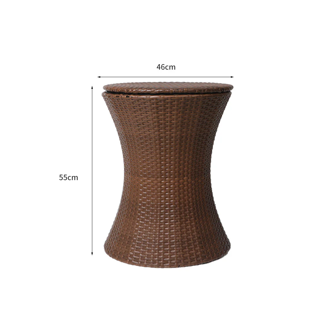 Levede Cooler Ice Bucket Table Bar Outdoor Brown - Image 2