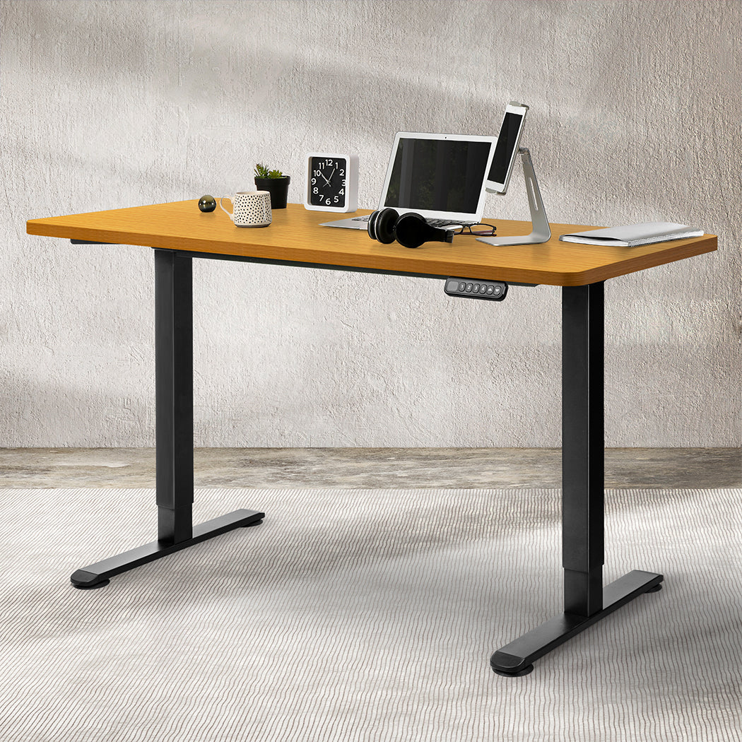 Levede Desktop For Motorised Adjustable Nature 120X60CM Natural - Image 6