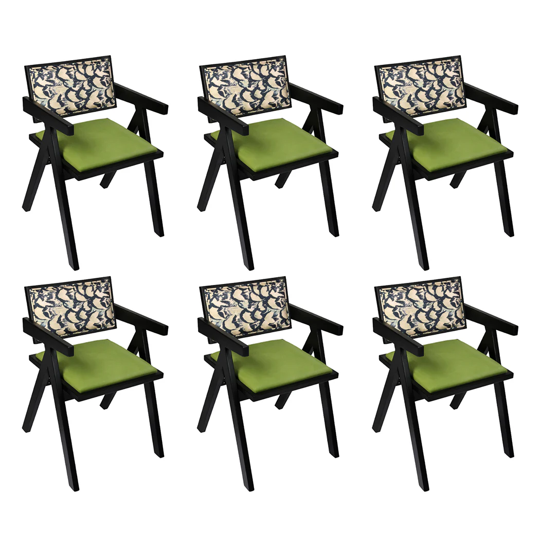 Levede Dining Chair Retro Backrest Chair x6 - Image 9