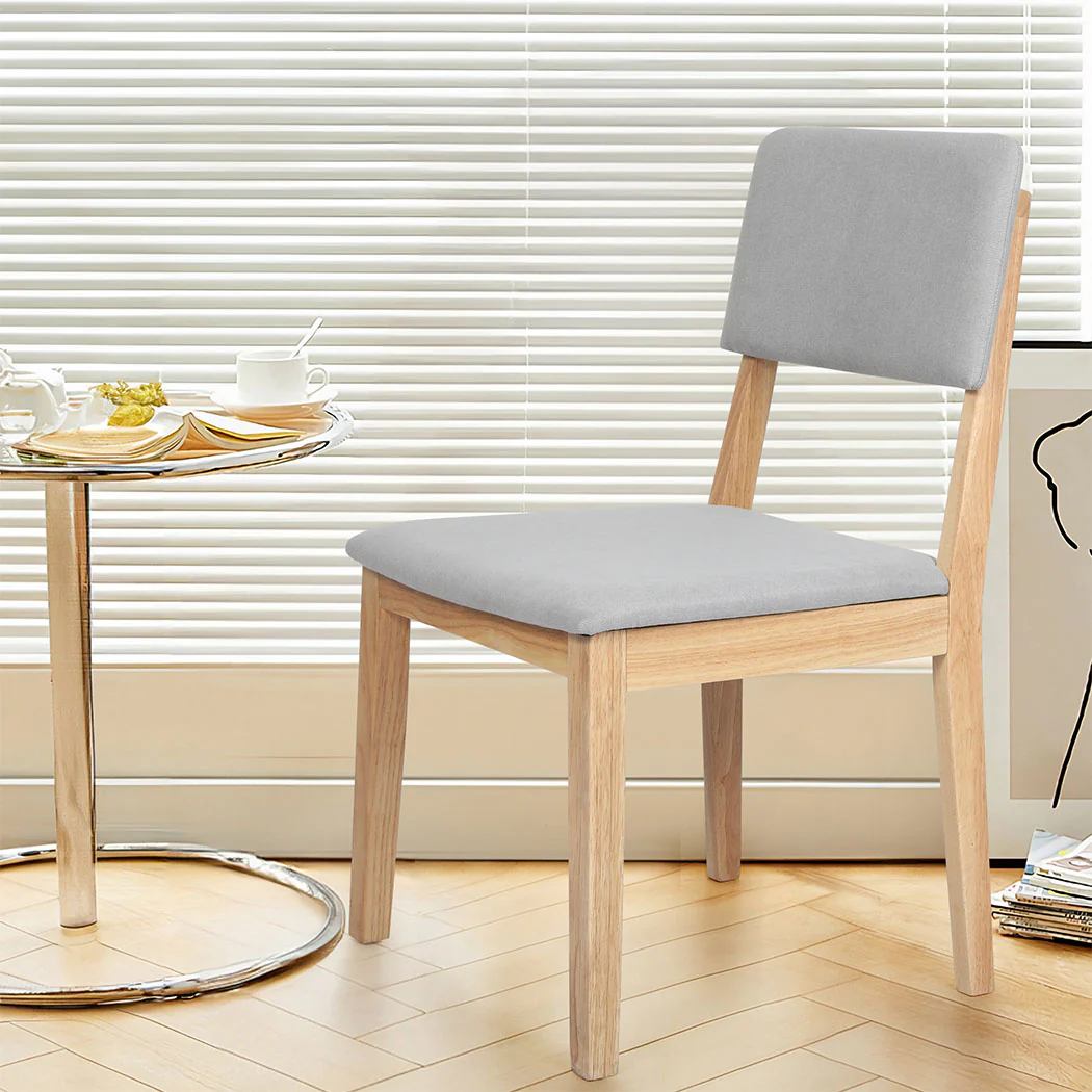 Levede Dining Chairs 6 Upholstered Kitchen Chair - Image 6