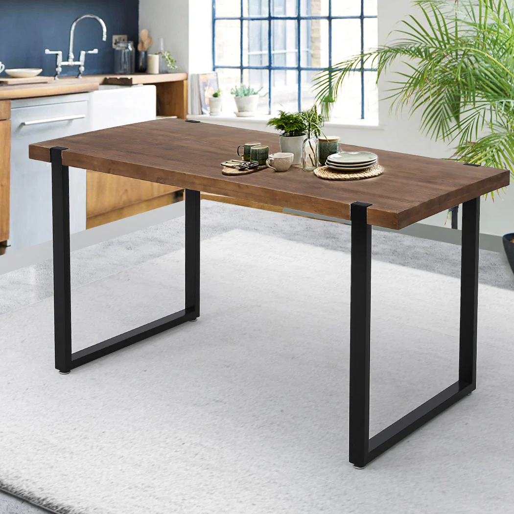 Levede Dining Table Industrial Wooden - Image 6