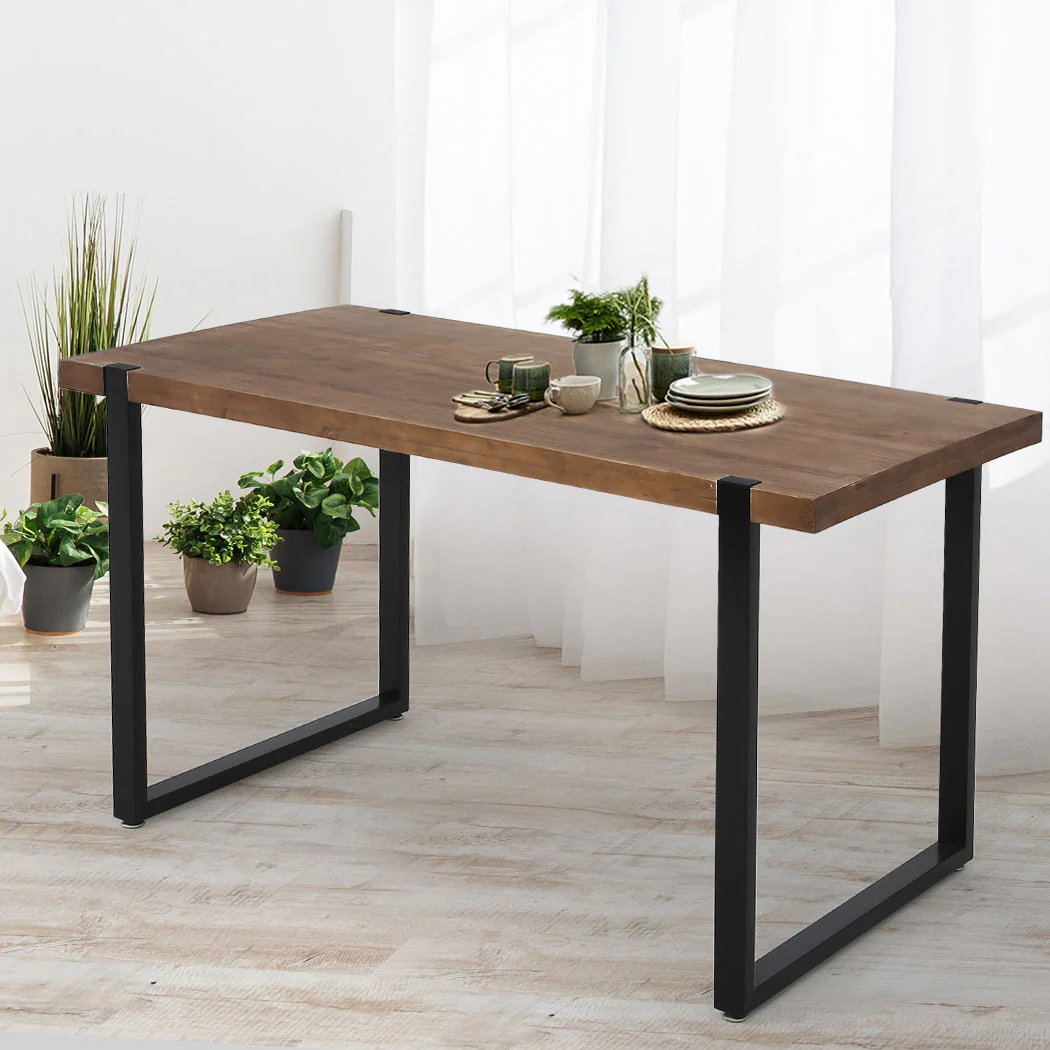 Levede Dining Table Industrial Wooden - Image 7