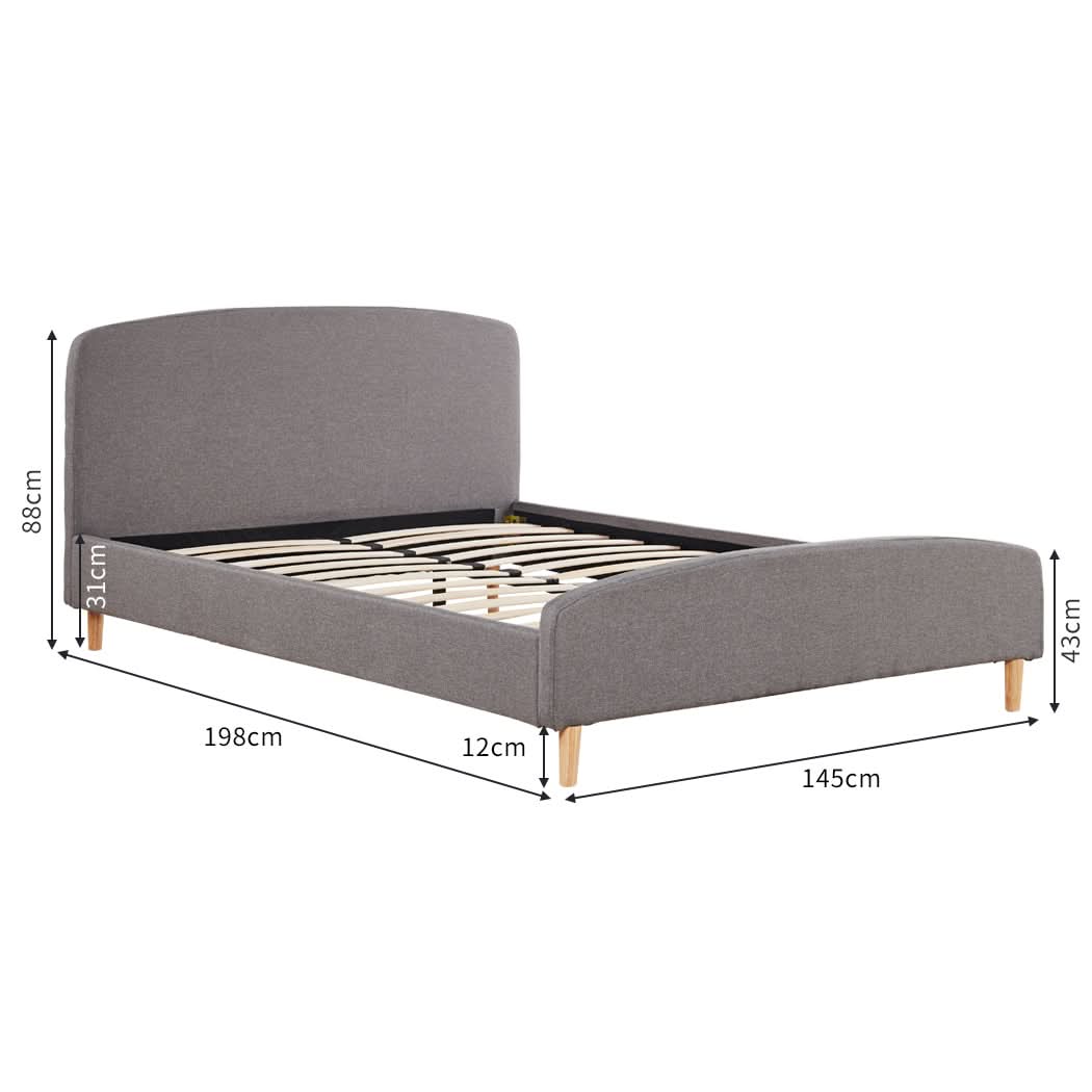 Levede Double Bed Frame Wooden Platform - Image 2