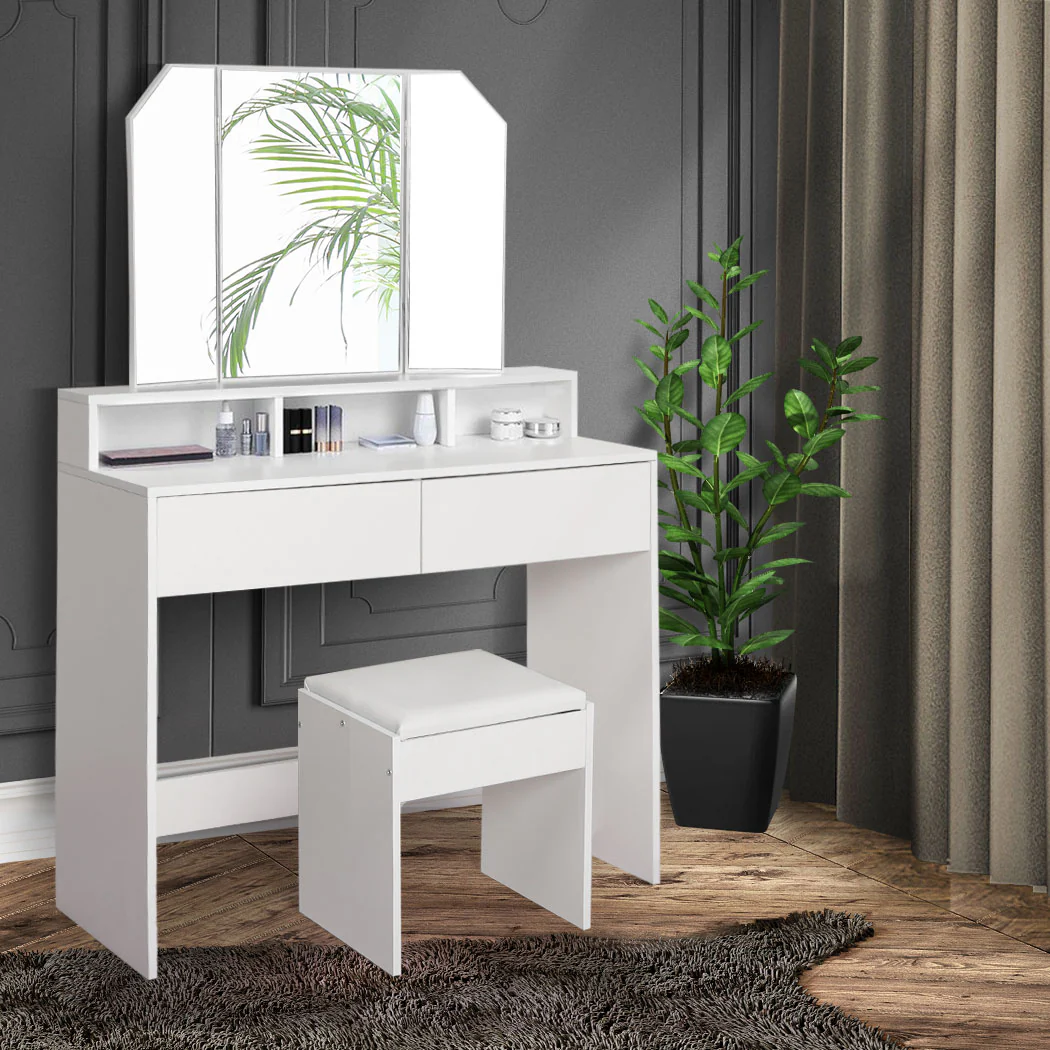 Levede Dressing Table Stool Foldable - Image 8