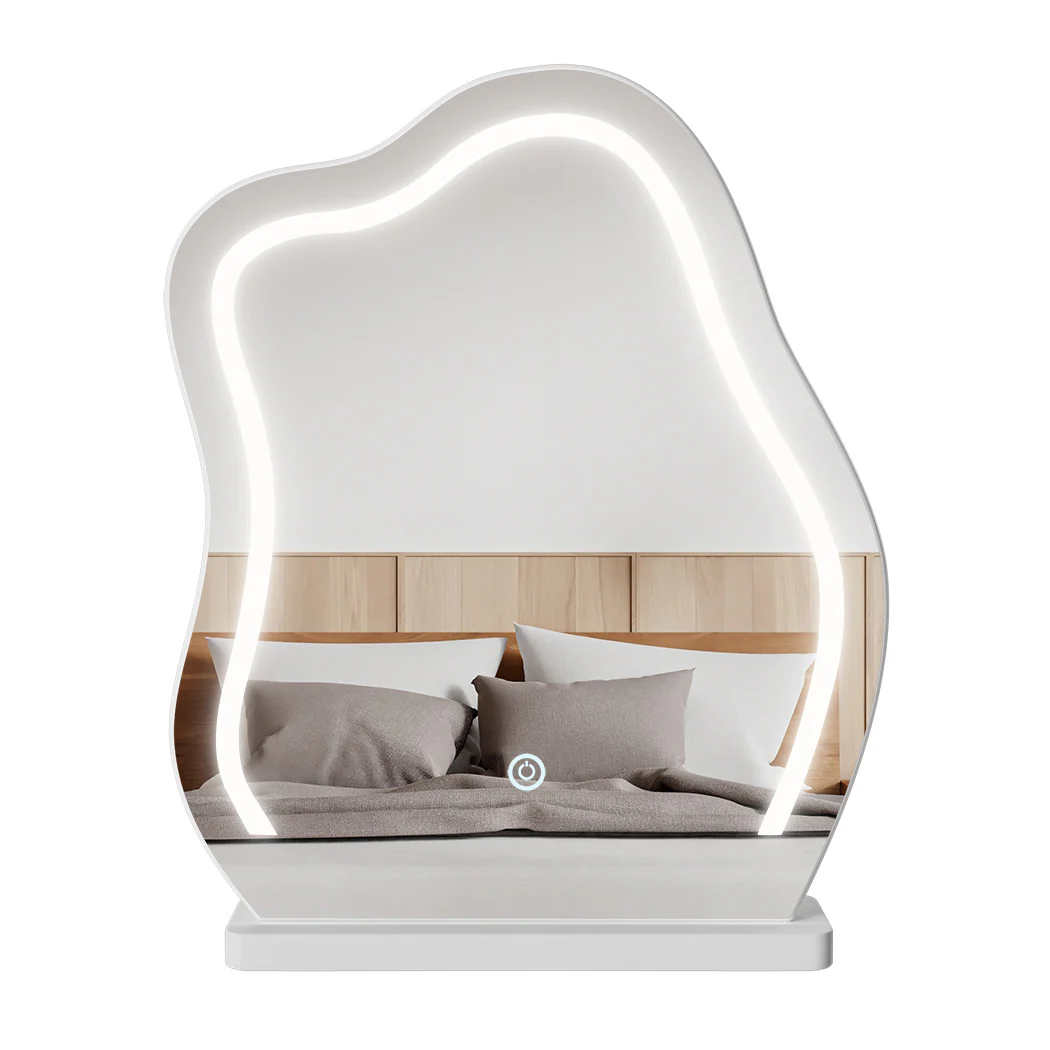 Levede Dressing Table Stool Set with Mirror Led - Image 3