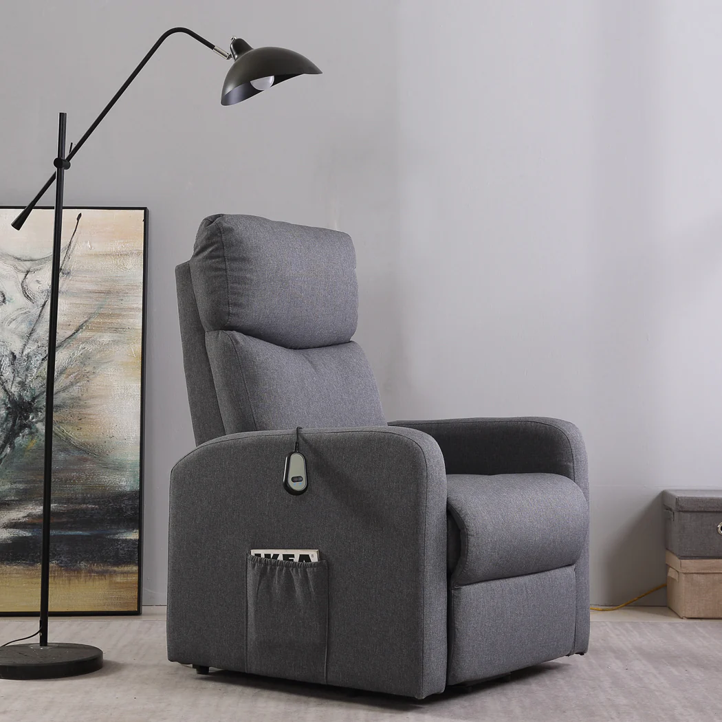 Levede Electric Massage Chair Reclining Grey - Image 8