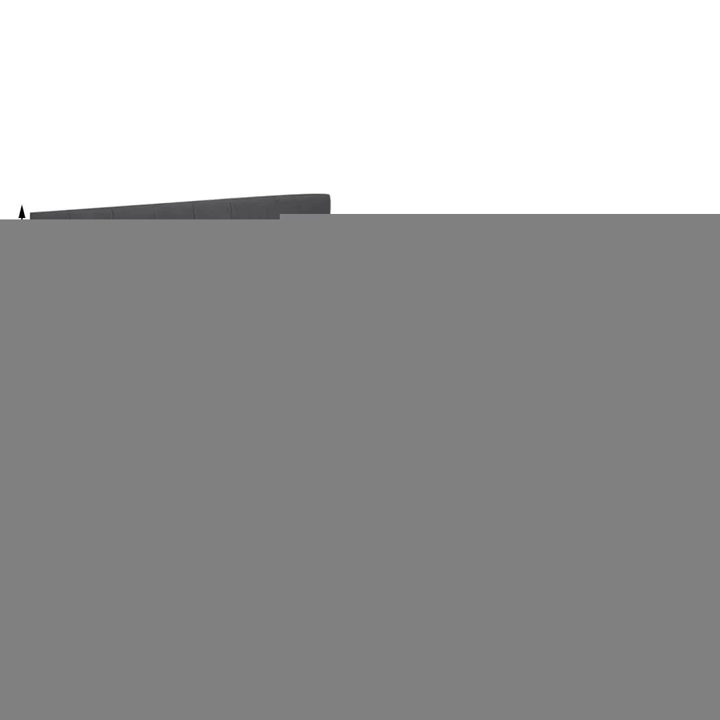 Levede Fabric Bed Frame Double Tufted Dark Grey - Image 2