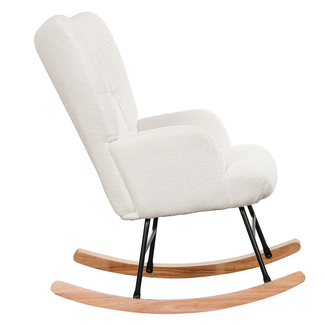 Levede Fleece Rocking Chair - Image 3