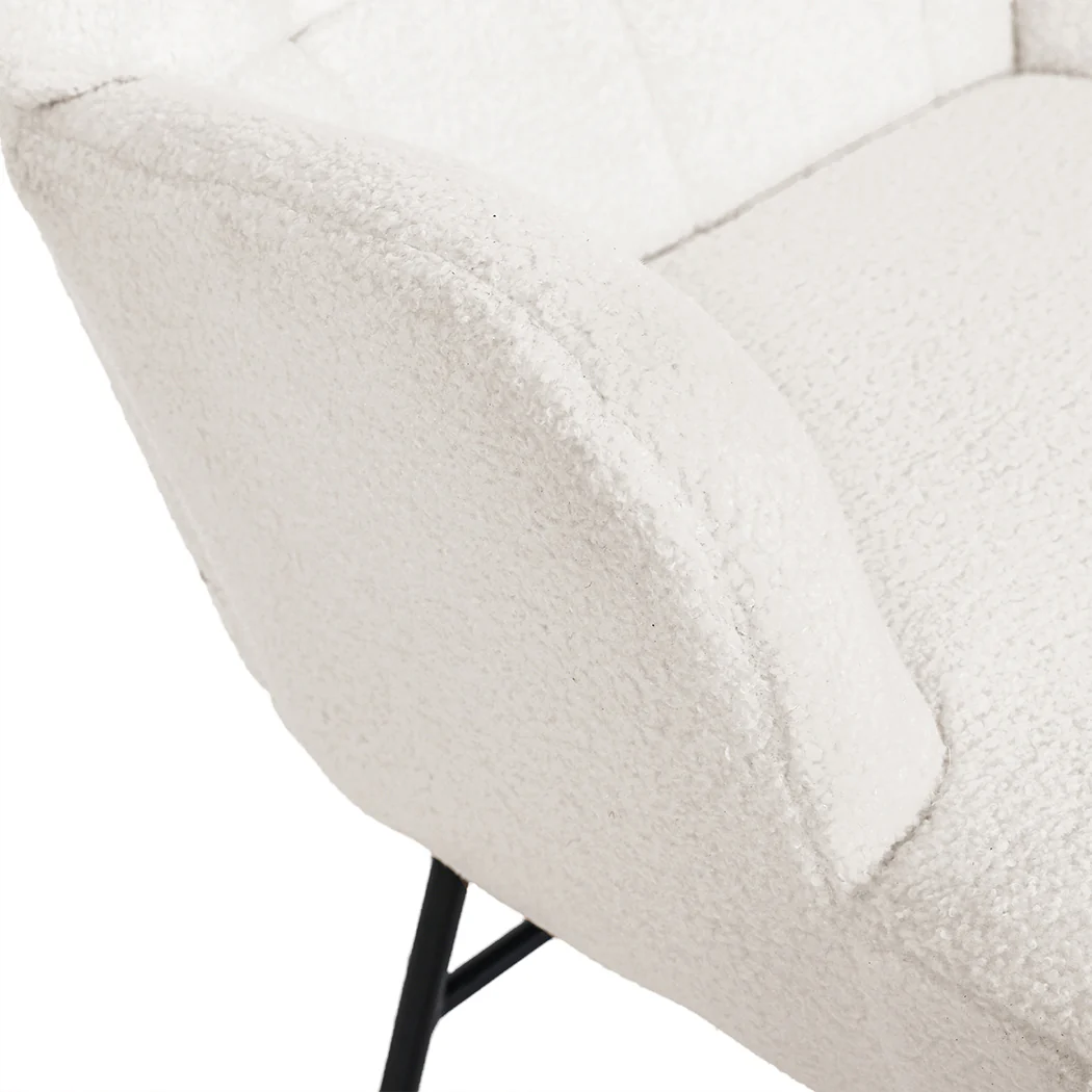 Levede Fleece Rocking Chair - Image 5