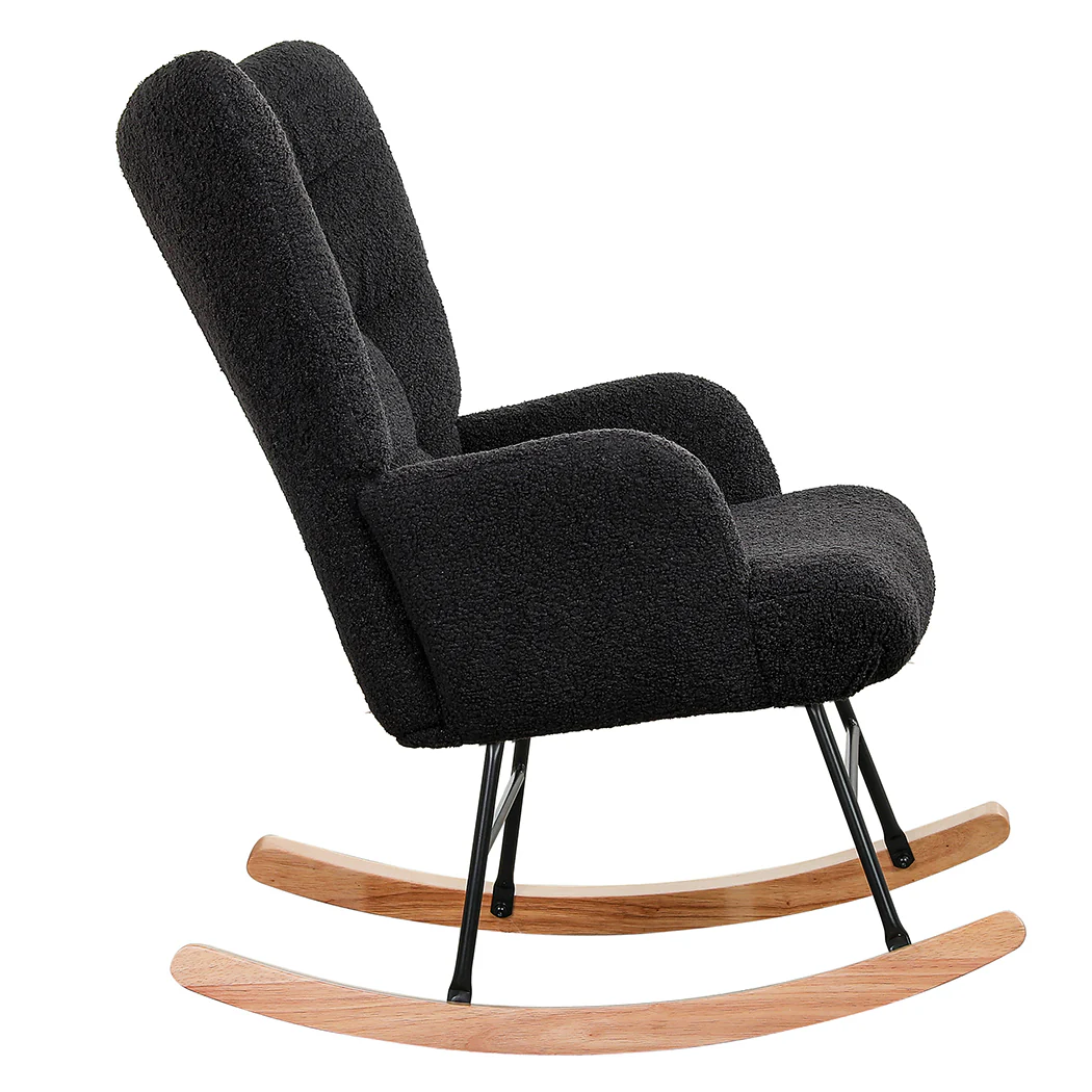 Levede Fleece Rocking Chair - Image 3