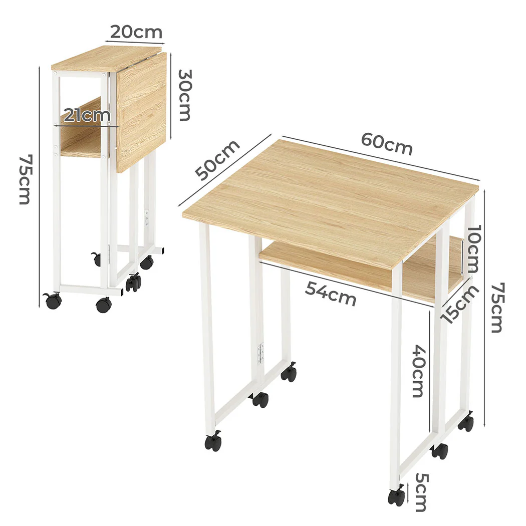 Levede Foldable Computer Desk for Study Home Office - Image 2